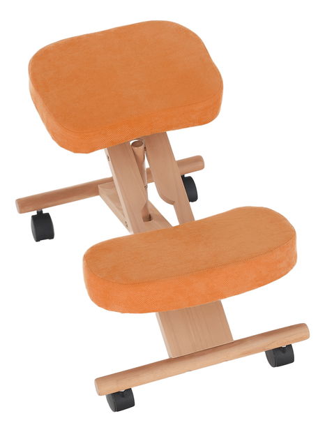 Ergonomikus térdeplő Florentina (narancssárga + bükk)