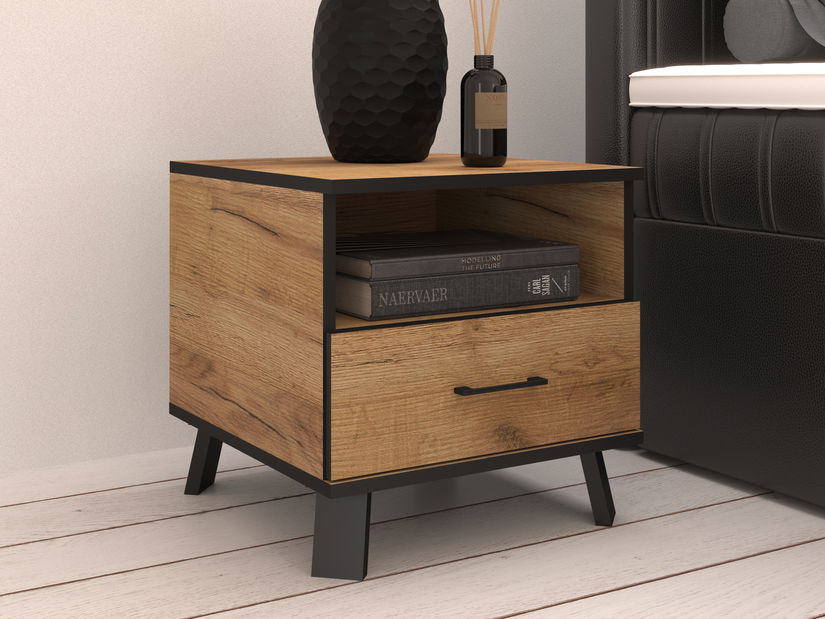 Nočný stolík Lermon (craft zlatý)