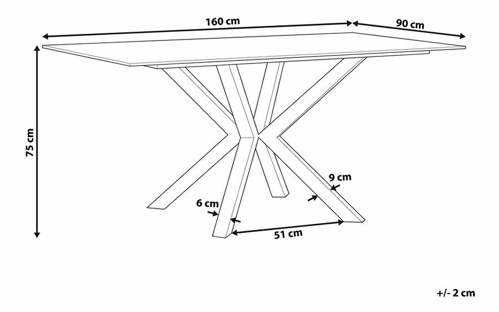 Étkezőasztal Szynaka Meble Schultz (artisan tölgy + fekete) (4-8 fő részére)