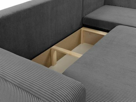 Kutna garnitura Euston L S (terakota) (s prostorom za odlaganje)