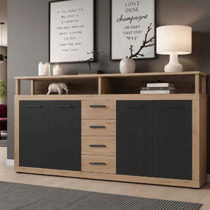 Komoda Blaho (dub artisan + čierna) 