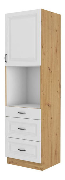 Dulap de bucătărie pentru alimente pentru cuptor Sheila 60 DPS 210 3S 1F (stejar artisan + alb)