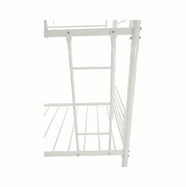 Detská poschodová posteľ 90 cm Kamila (biela) (s roštom)