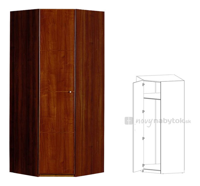 Rohová šatníková skriňa BRW FANTAZJA