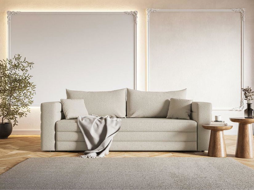 Pohovka trojsedačka Liluetta (béžová + čierna)