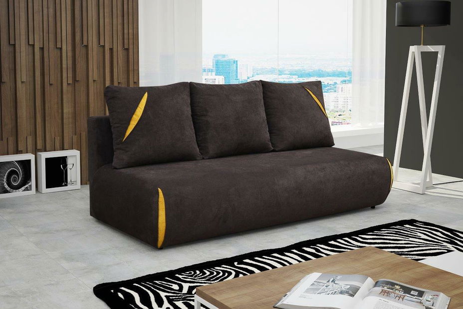 Háromszemélyes kanapé Claretha (sötétbarna)