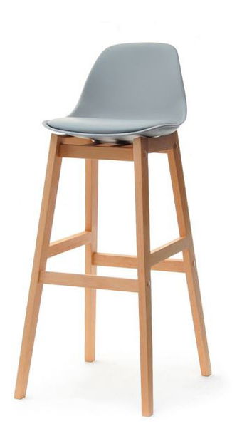 Stolička Evan (sivá + buk)