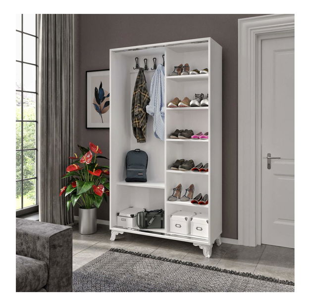 Ruhásszekrény Valerien (fehér) 