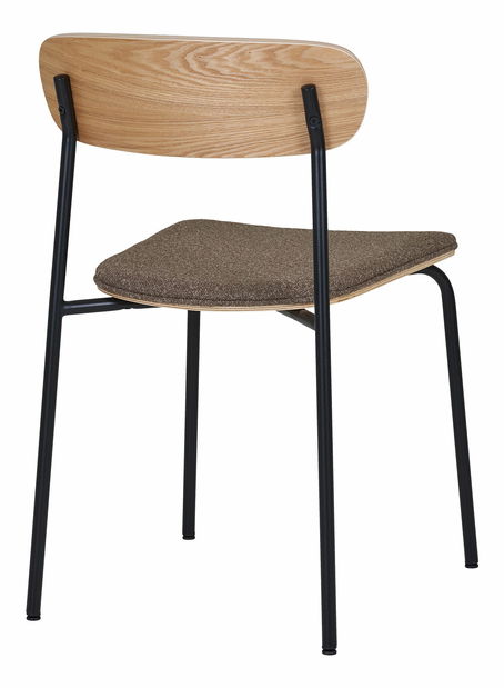 Jedálenská stolička Emelina 1 (prírodná + hnedá + čierna)