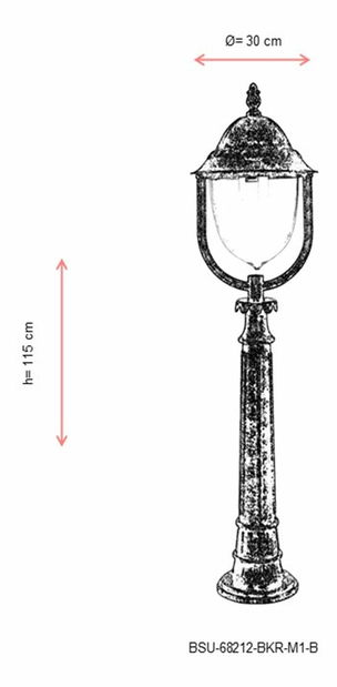 Kültéri állólámpa Atif (barna)