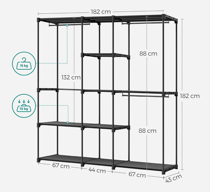 Vešiak Asta 1 (čierna)