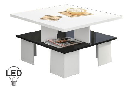 Stolić za kavu Sudbury 1 (bijela + sjaj crni) 