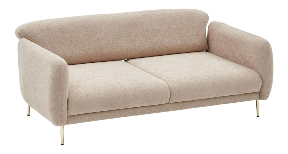 Háromszemélyes kanapé Simeon (bézs + arany)