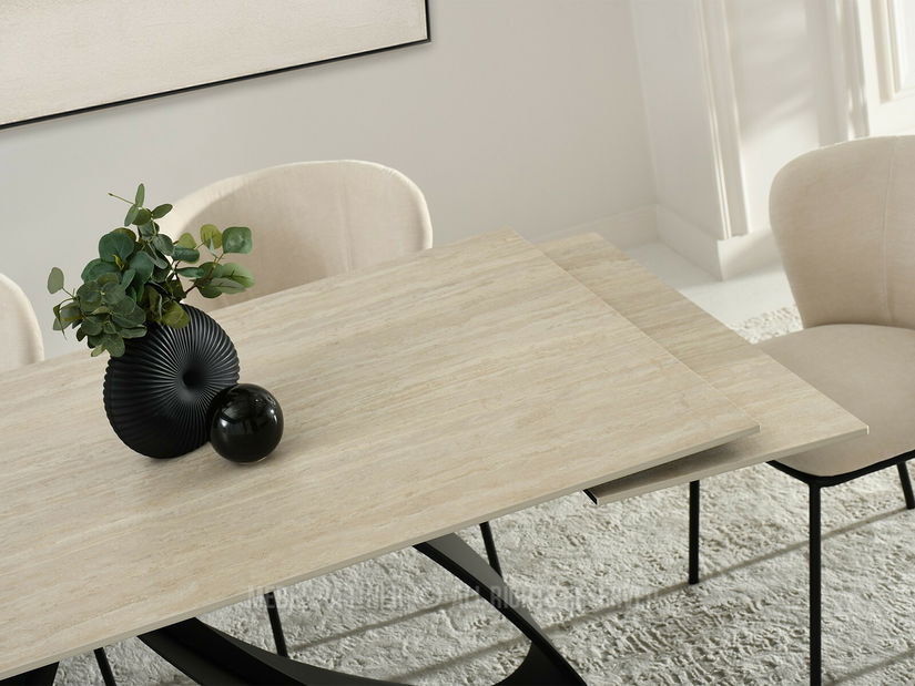 Masă sufragerie Pagina (bej + negru)