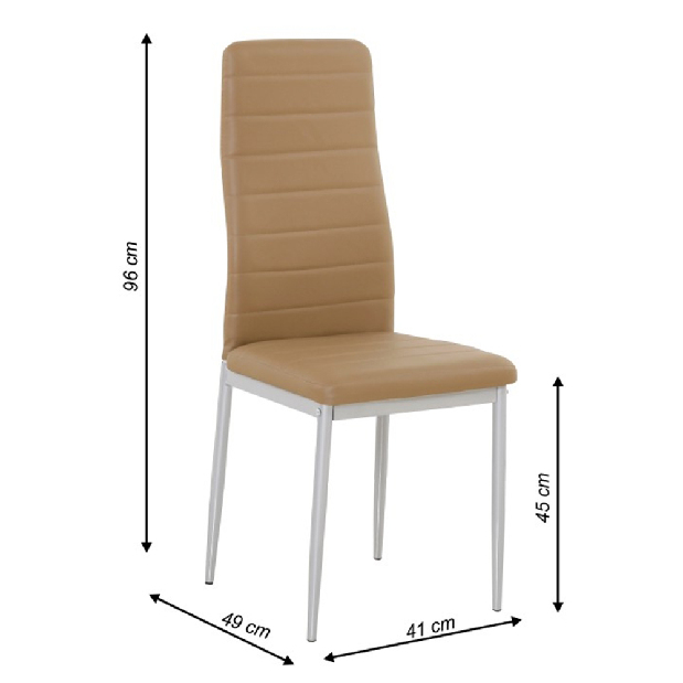 Set blagovaonskih stolica (6 kom.) Collort nova (karamela) *outlet moguća oštećenja