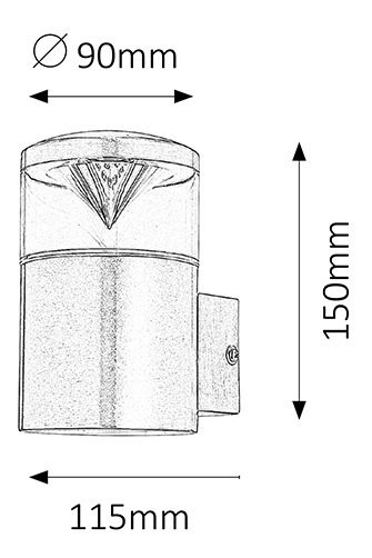 Vonkajšie svietidlo Charlotte 8559 (nehrdzavejúca oceľ)