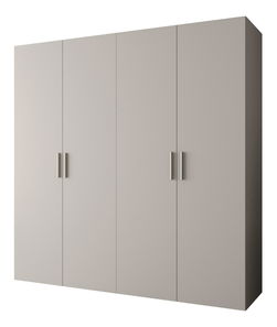 Šatníková skriňa 200 cm Borry 1 (kašmír + strieborná)