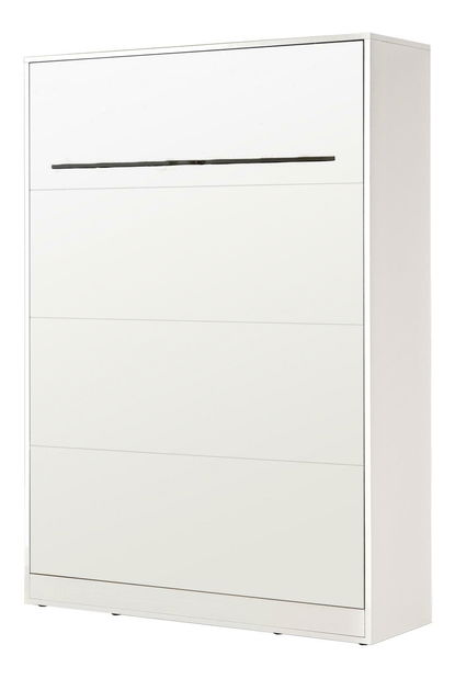 Sklápacia posteľ 140 Perfecto I (biela + biela + čierna) (vertikálna) (bez osvetlenia)