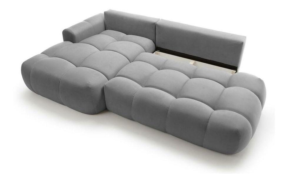 Sarokkanapé Ombre (B) (szürke + fekete) 