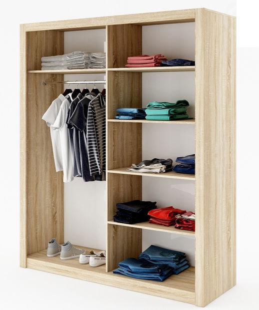 Šatníková skriňa Idea biela MOB-4461