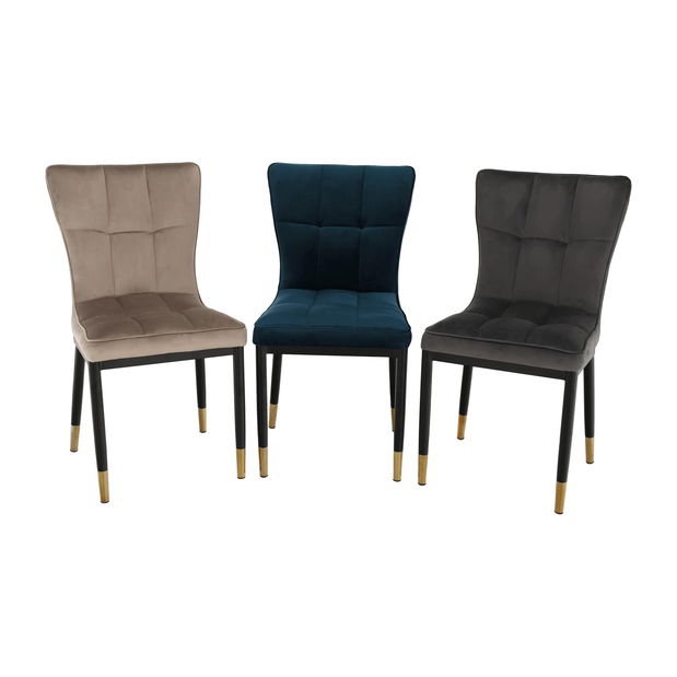 Scaun de sufragerie Dopey (gri închis + negru)