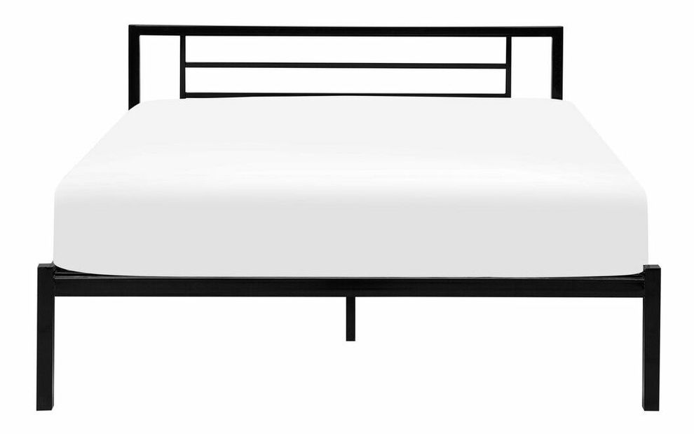Manželská posteľ 160 cm CONNET (s roštom) (čierna)