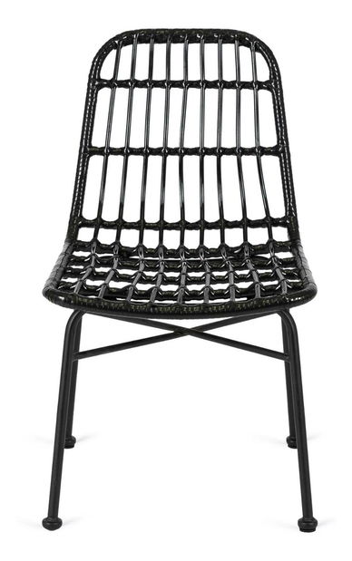 Scaun de grădină Wendats (negru) 