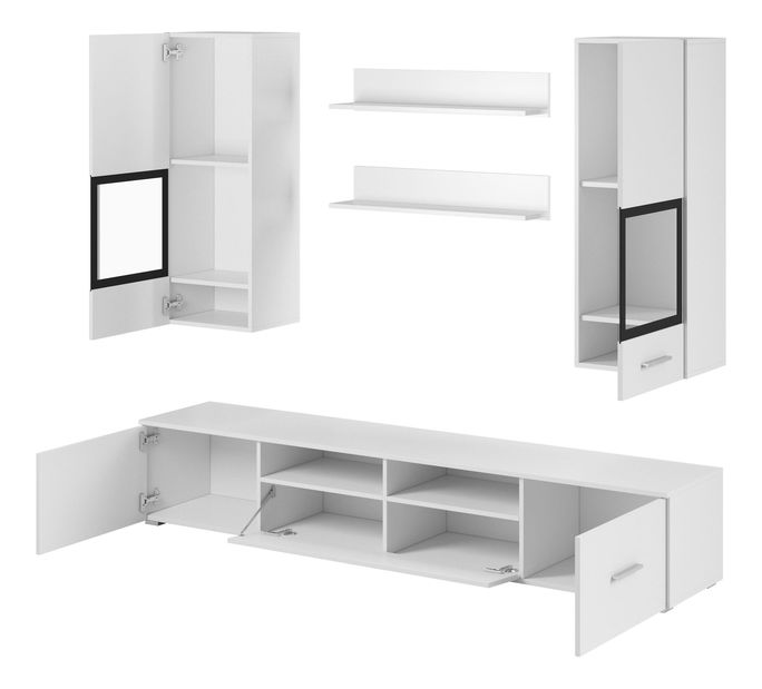 Mobilier living Sapphire Typ 09 (alb + alb lucios)