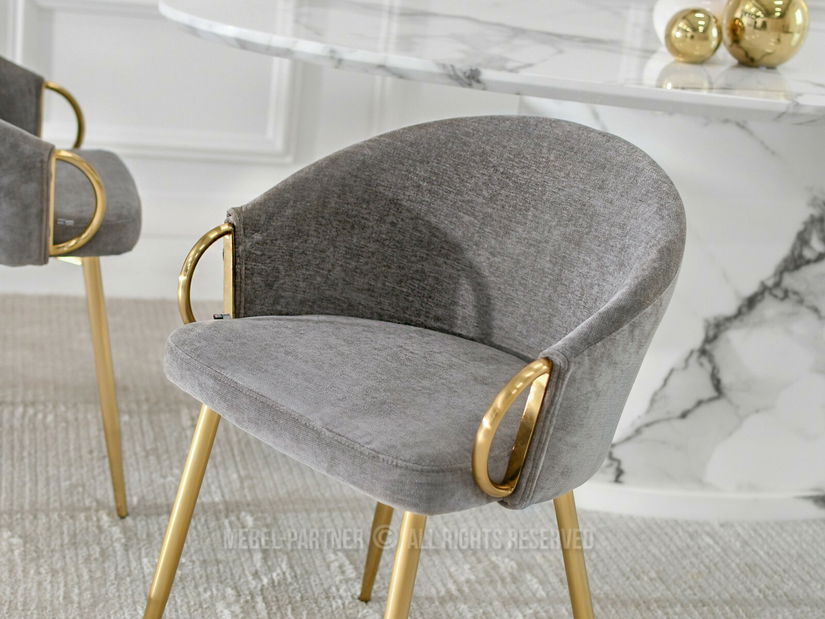 Scaun Carma K (gri + auriu)