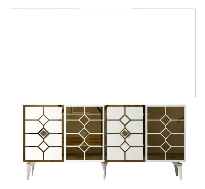 Ormarić Kavesi 1 (bijela + zlatna)