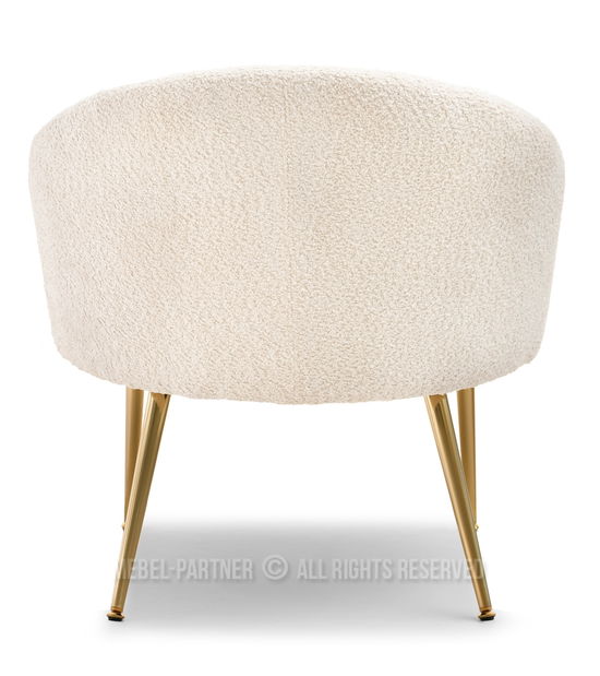 Fotoliu Carma F (crem + auriu)