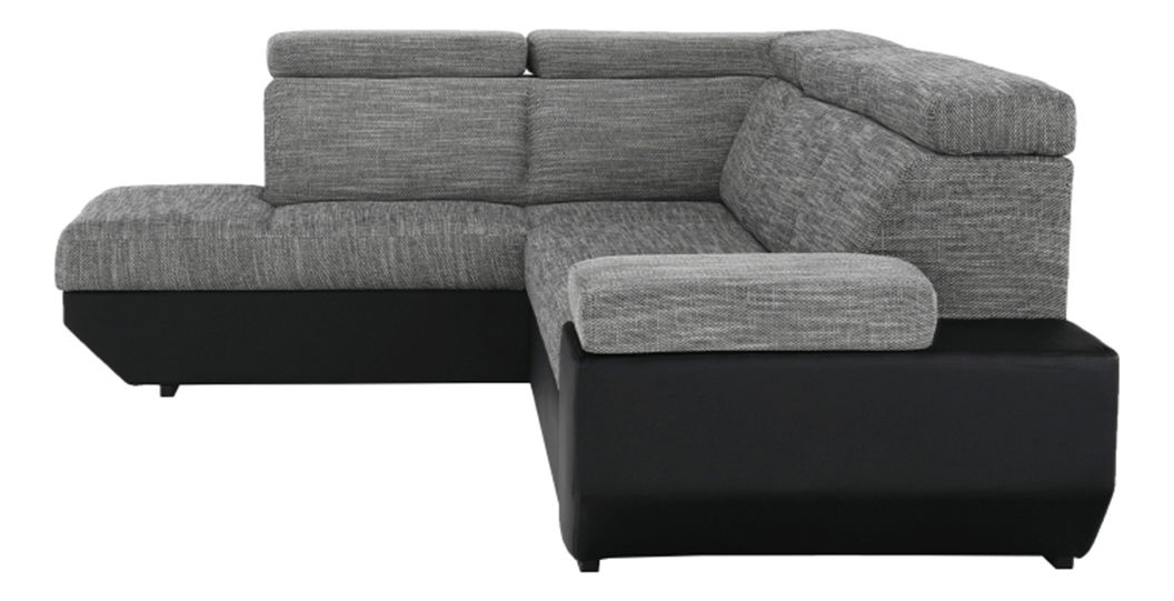 Rohová sedačka Anoral čierna + melír (L)