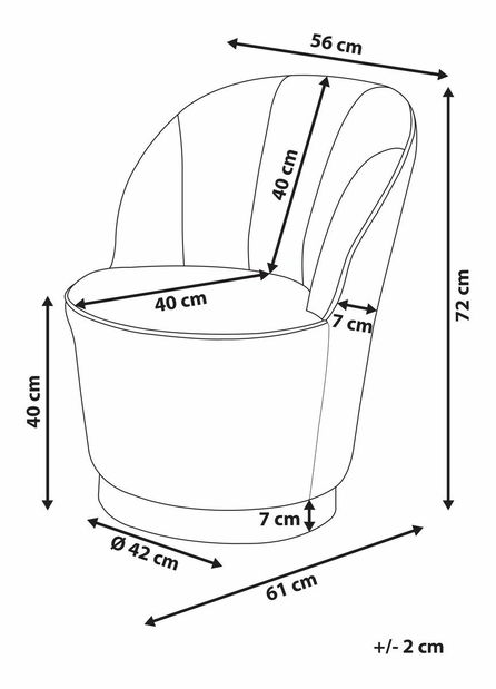 Kreslo ALLABA (béžová)