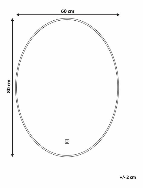 Oglindă de perete Mazza (argintiu)