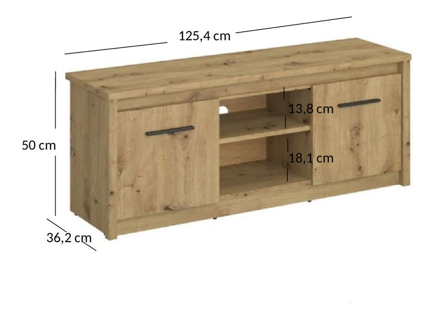 TV asztal/Szekrény Andra (artisan tölgy)