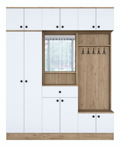 Predsoblje Emily 1 (orah + bijela)