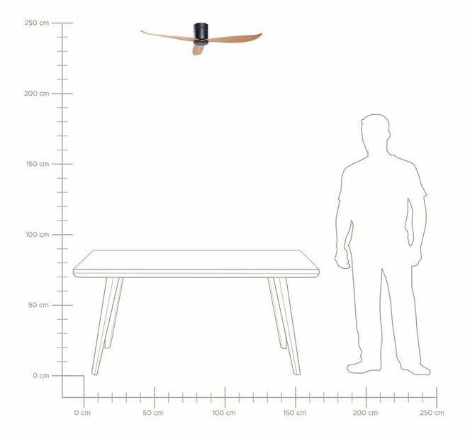 Ventilator de tavan cu lumină Malza (negru)