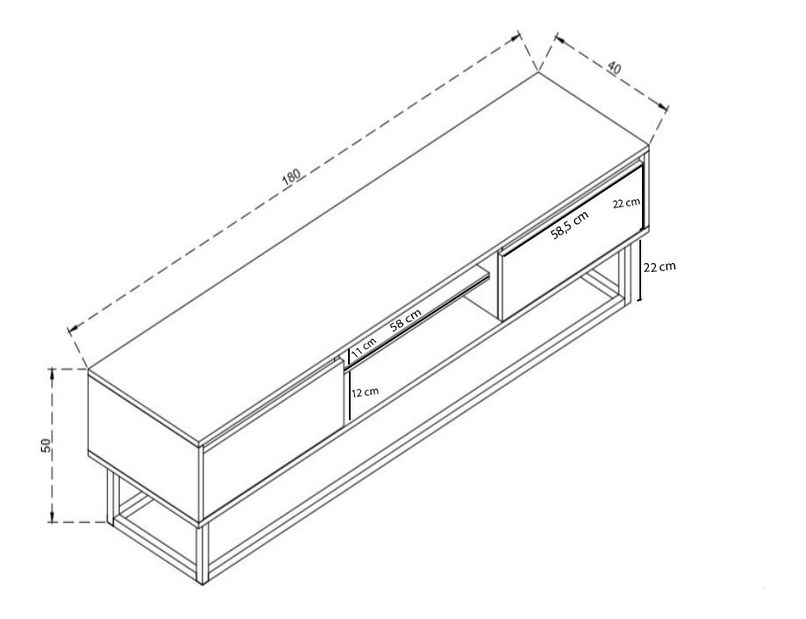 TV asztal/szekrény Belli 180