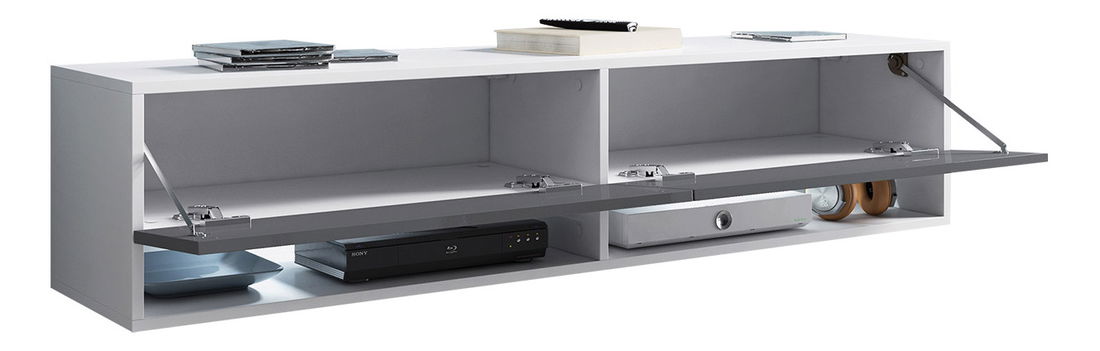 Masă TV/ Dulap Aldesia -140 (stejar wotan) (iluminat LED RGB color)