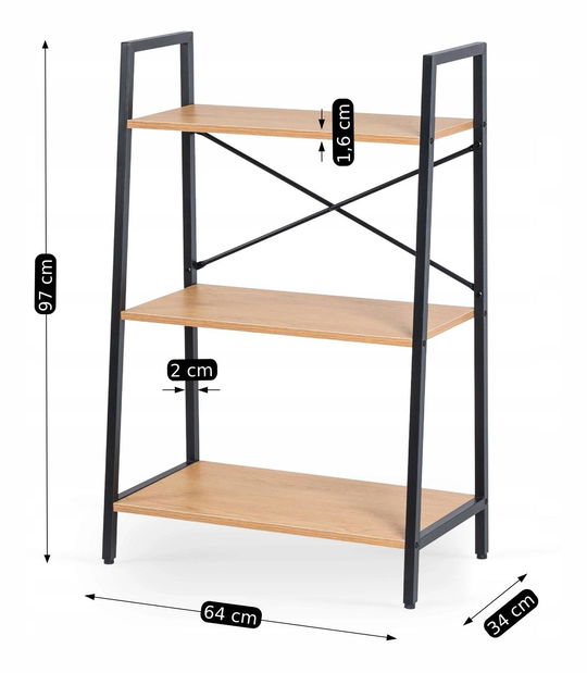 Raft Vencer (stejar auriu + negru) 