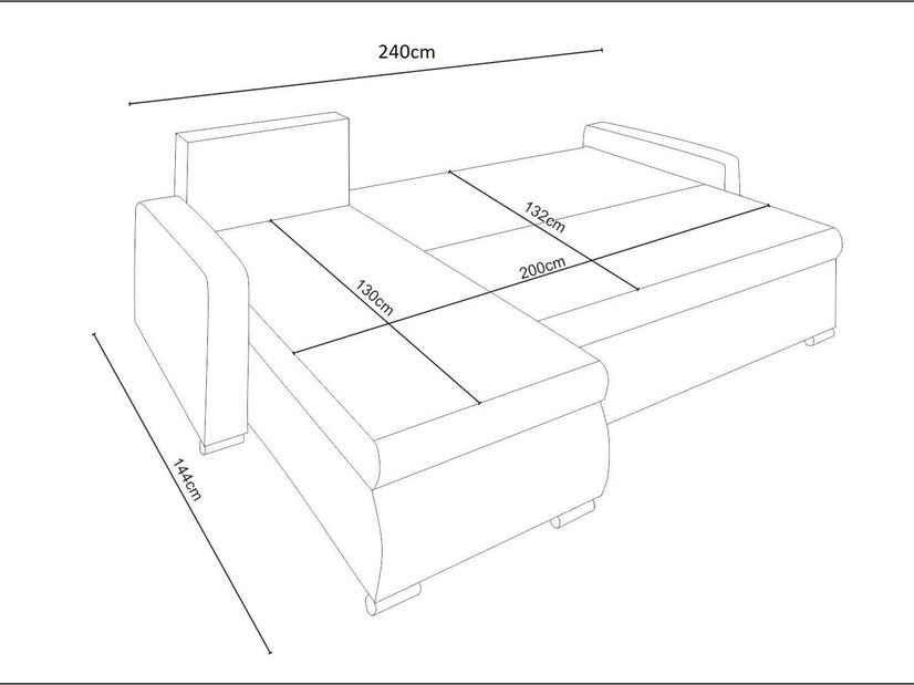 Kutna garnitura Destiny L (smeđa + tamnosmeđa) (L)