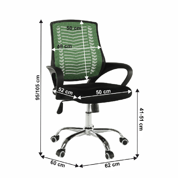 Irodai fotel Irala typ 2 (zöld)