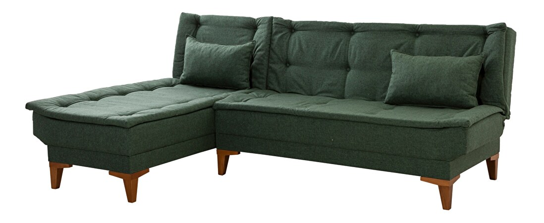 Kutna sofa na razvlačenje Syrma (zelena) (L)