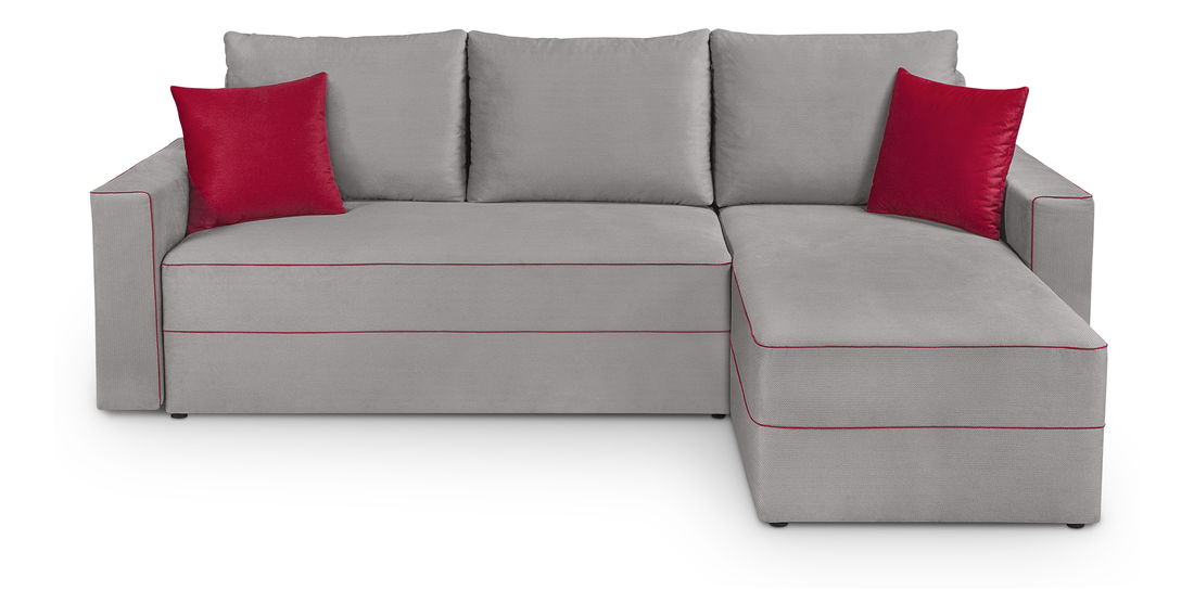 Rohová sedačka BRW Berg Lux 3DL.URC (sivá) (P)