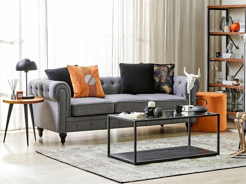 Sada 2 ozdobných vankúšov 45 x 45 cm Cerop (oranžová)