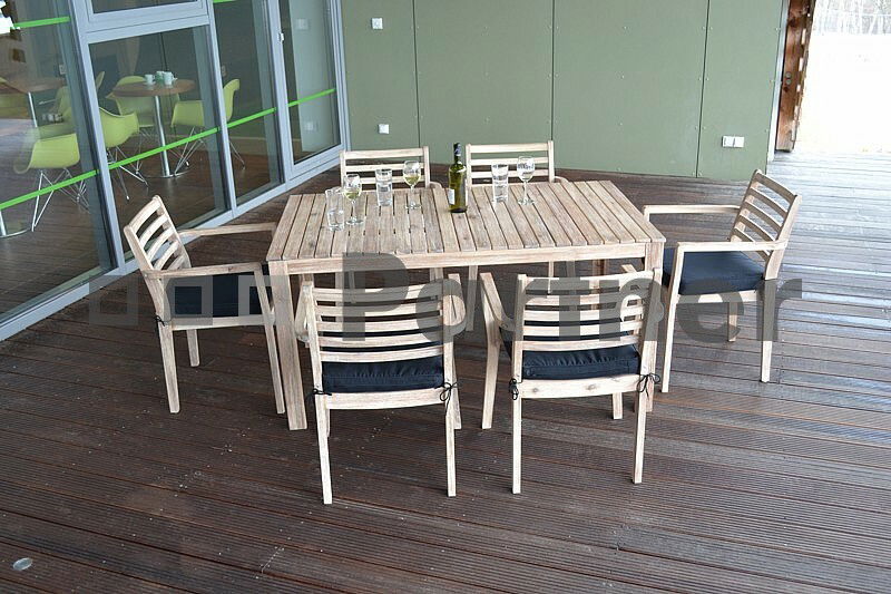 Záhradný nábytok Chesterfield II. 1+6 (Akácia)