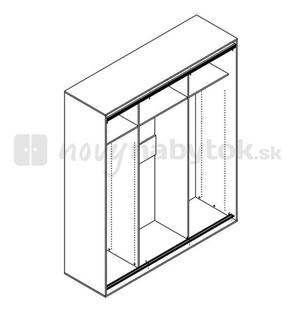 Šatníková skriňa BRW F19 SZF2D/200