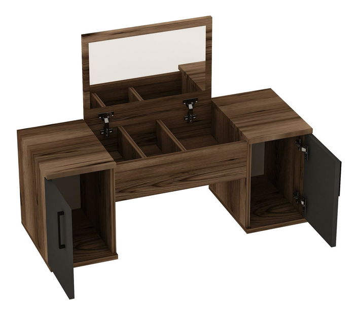 Toaletni stolić Nukela 5 (orah svijetli + antracit)