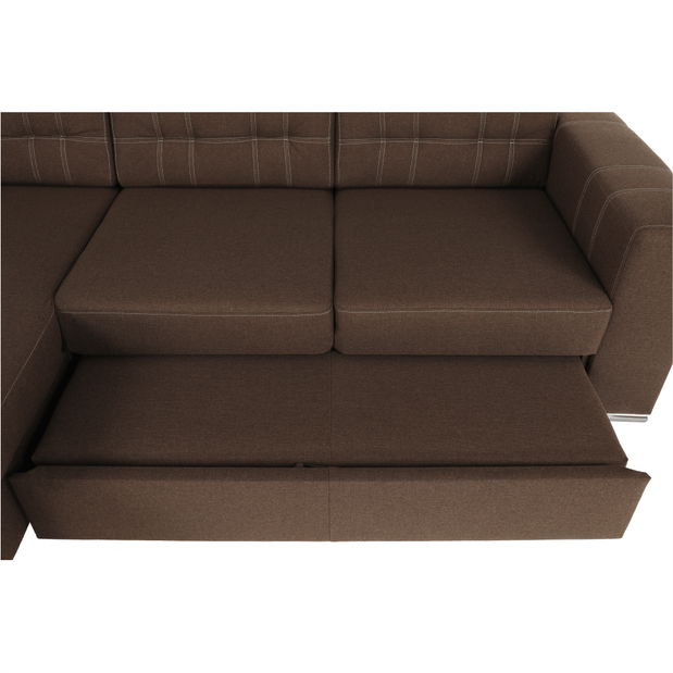 Sarokkanapé Chris (barna + világosbarna) (J)