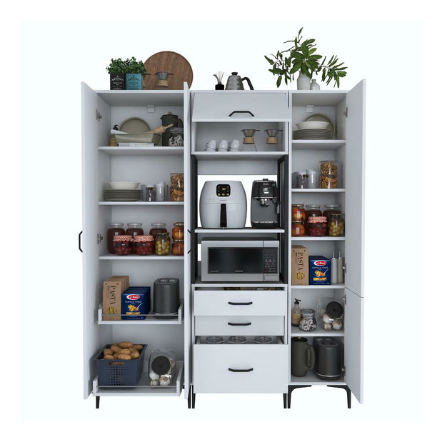 Dulap cu rafturi Jenaretta 144 (alb)